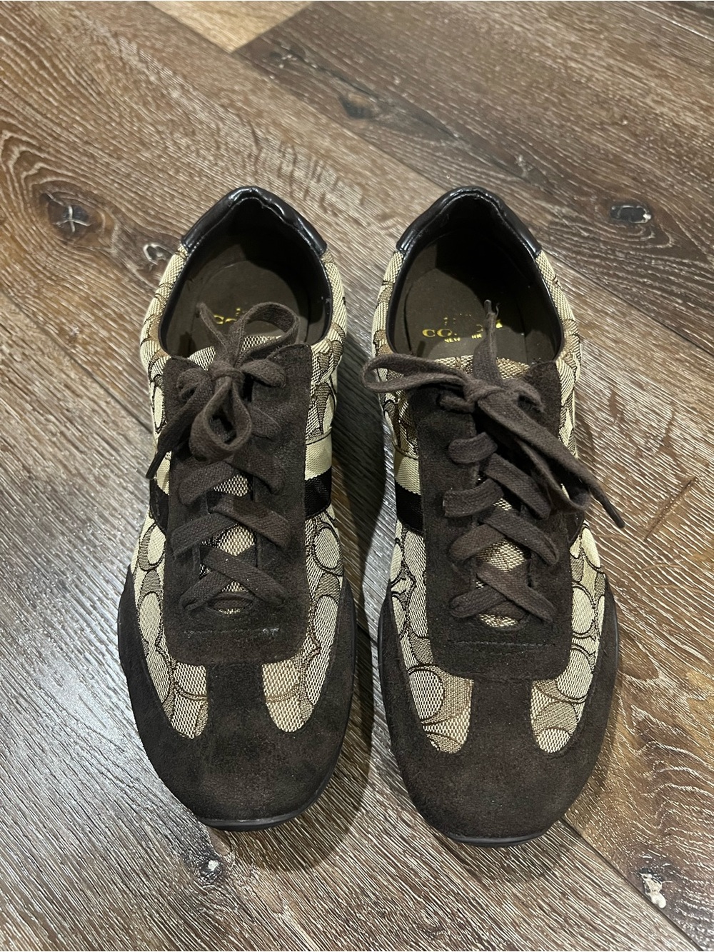Coach kelson signature sneakers dark brown size 9b - Picture 10 of 10